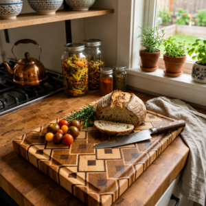 End Grain Cutting Board – Combined Wood Pattern